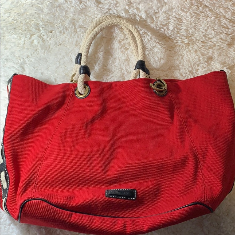 Michael Kors Canvas Tote - Red 🍒